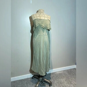 Aritzia Wilfred Silk Dress Green Size Medium